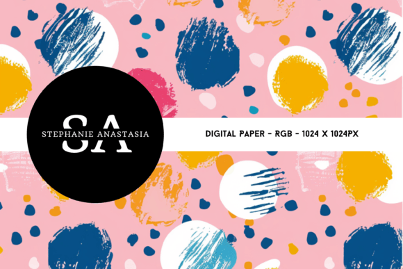 Download Polka Dot Doodle Digital Paper - Doodle digital paper Collection