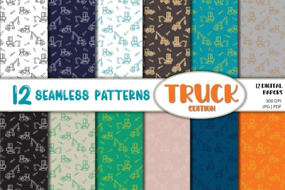 Download Seamless Patterns for Kids Truck Digital - Patterns for kids Collection