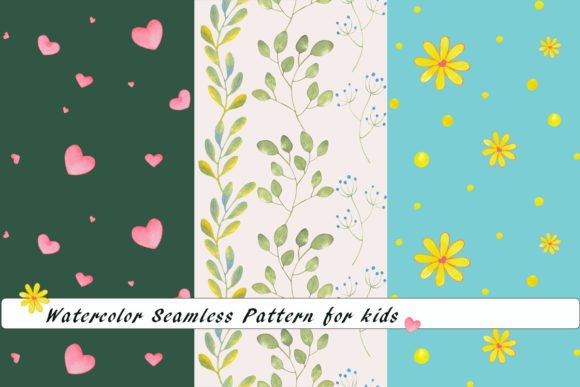 Download Watercolor Seamless Patterns for Kids - Patterns for kids Collection