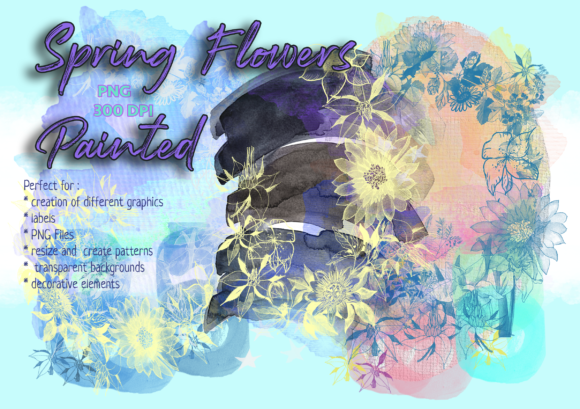 Download Spring Florals Painted PNG's Designs - Spring Collection
