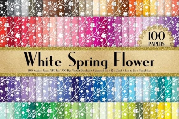 Download Seamless Spring Flower Digital Paper - Spring Collection