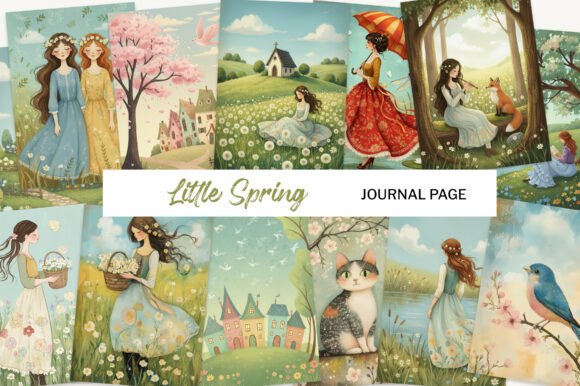 Download Spring Storybook Journal Pages JPG - Spring Collection