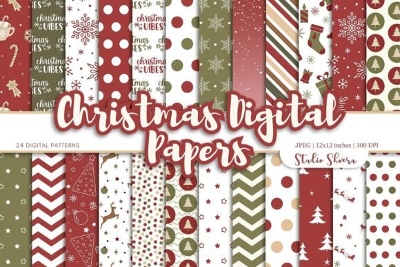 Download Cute Christmas Digital Papers - Premium Bundle