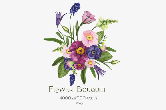 Download Watercolor Bouquet of Spring Flowers - Spring Collection