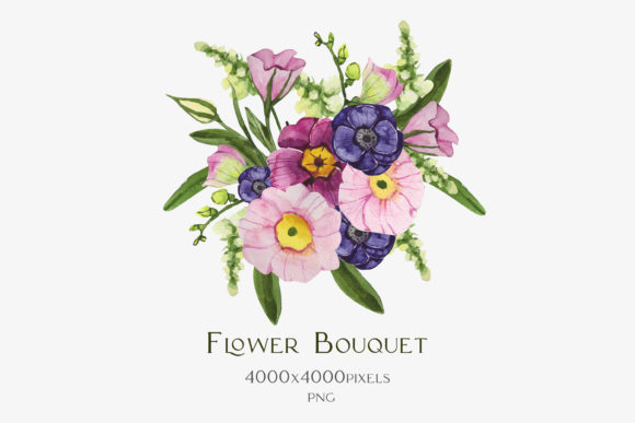 Download Watercolor Bouquet of Spring Flowers - Spring Collection