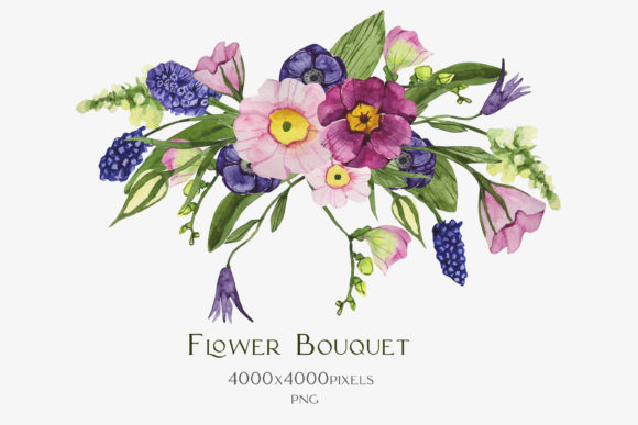 Download Watercolor Bouquet of Spring Flowers - Spring Collection