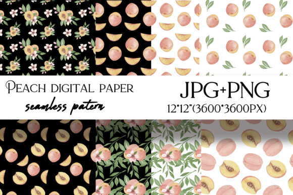Download Peach Digital Paper Pack, Peach Pattern - Peach pattern Collection