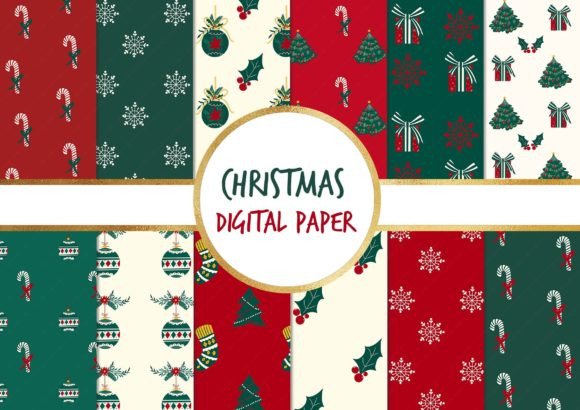 Download Cute Christmas Digital Paper Patterns - Cute christmas digital paper Collection