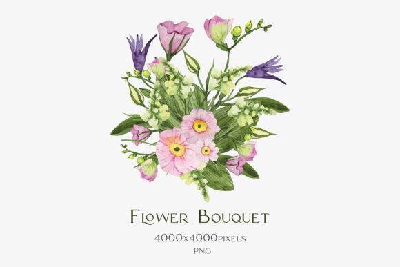 Download Watercolor Bouquet of Spring Flowers - Spring Collection