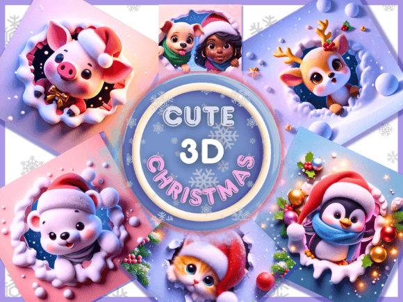 Download 3D Funny Christmas Backgrounds - Premium Resources