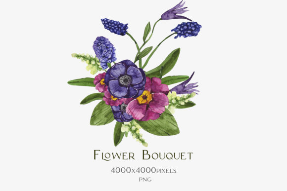 Download Watercolor Bouquet of Spring Flowers - Spring Collection