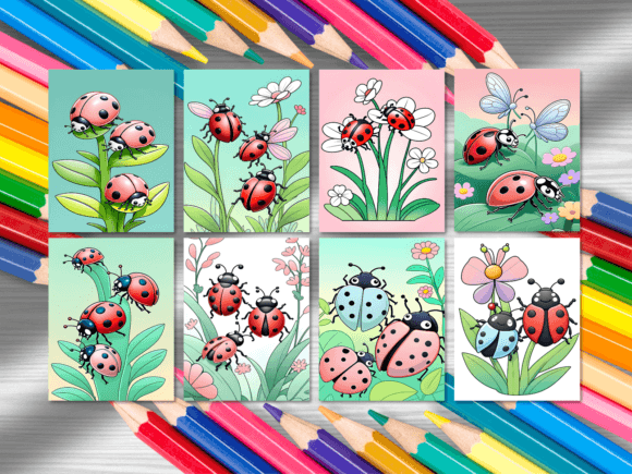 Download Spring Ladybug Magic Coloring Pages - Spring Collection