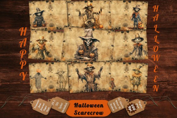 Download Printable Halloween Scarecrow Papers 10 - Printable halloween Collection