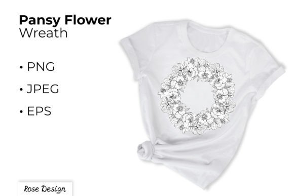 Download Black &amp; White Pansy Spring Flowers Frame - Spring Collection