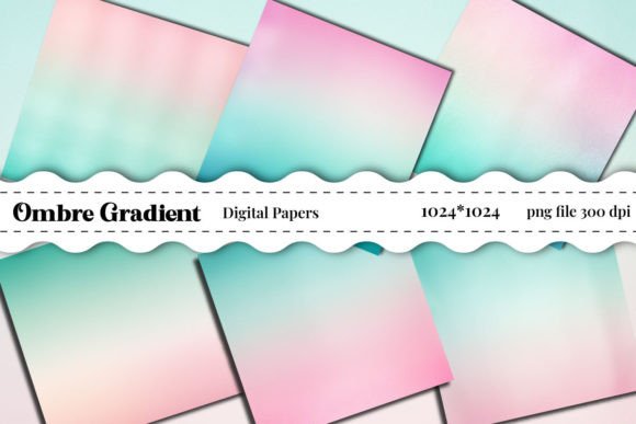 Download Ombre Gradient Digital Paper - Gradient digital paper Collection